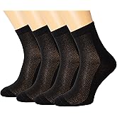RONDO Ultra Thin Light Breathable Summer Cotton Dress Socks for Men 4 Pack