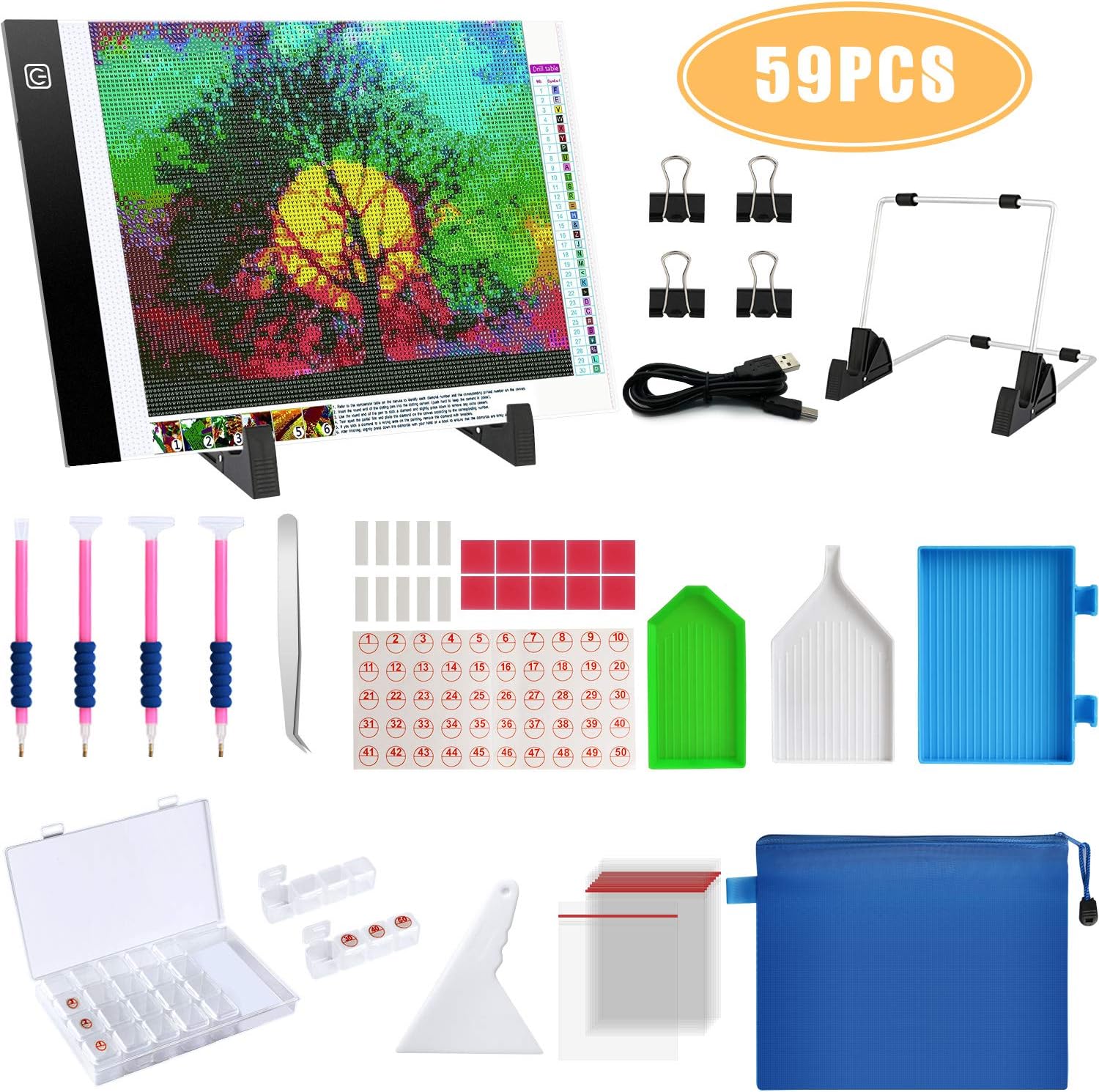 Diamond Painting A4 LED Light Pad Kit, Diamond Art Light