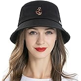ZLYC Cotton Bucket Hat for Women Men Embroidered Packable Summer Sun Cap | Lightweight breathable,sun shade,beach picnic hiking,daily work travel,vacation photo fashion,festival street casual wear