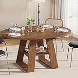 43.3in-59in Extendable Round Dining Table for