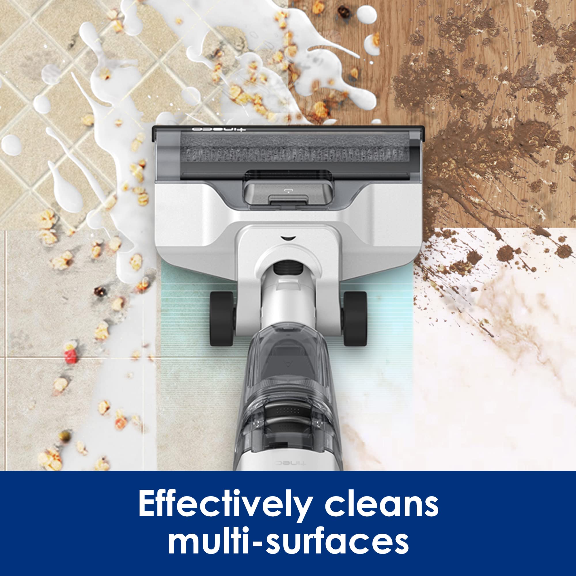 Tineco iFLOOR 2 Aspiradora y trapeador de piso en seco y húmedo inalámbrico completo, limpieza en un solo paso para pisos duros, ideal para suciedad pegajosa y pelo de mascotas