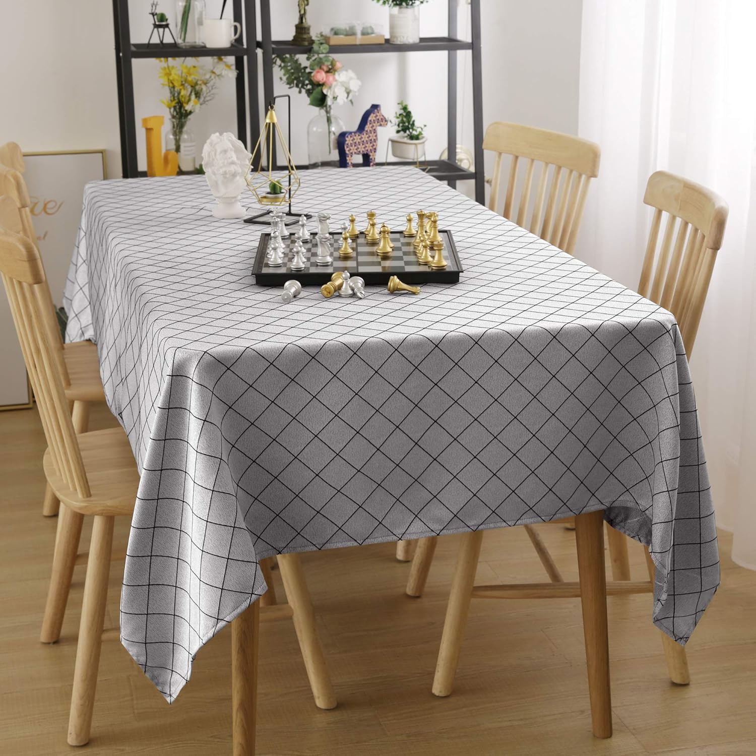Deconovo Wipeable Tablecloth Outdoor Table Cloth Water Resistant