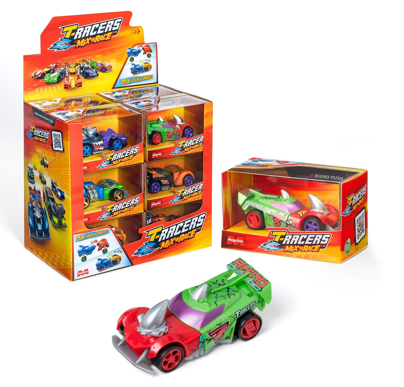 T-RACERS Mix ´N Race – Collection of 12 collectible cars. Each car can be split in two with interchangeable parts and wheels. Collection 2/2 — image 1
