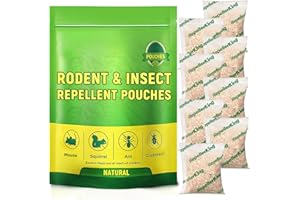 ZEKRIO Extra-Strength Mouse and Rat Repellent Pouches, Strong Peppermint Oil Repellent for Mice Indoor/Outdoor, Natural Mouse Deterrent for House, Garden, Car, RV, Basement, Garage, Patio (8 Pack)