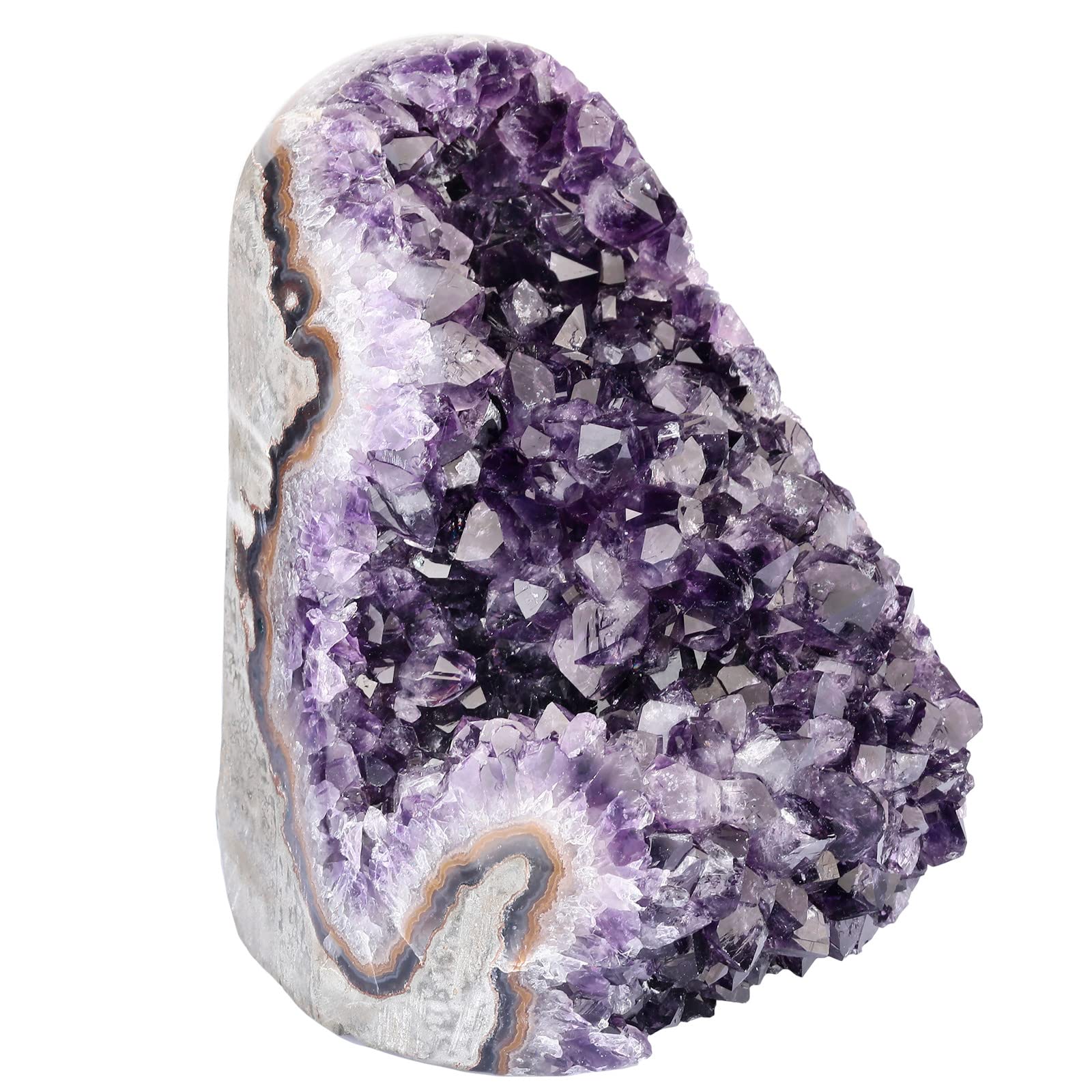 Nupuyai Natural Amethyst Crystal Quartz Cluster, Mineral Geode Druzy Specimen Stone for Reiki Healing Home Decoration (1200-1500g)