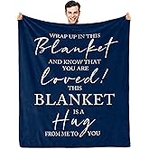 Butonus Get Well Gifts for Men After Surgery,Get Well Soon Gift for Man,Inspirational/Thinking of You/Feel Better Gifts for Men,Hug Healing Blue Blanket 60x50in