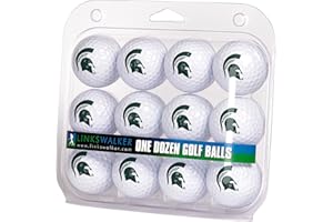 LinksWalker ProVictory Collegiate Logo 1 Dozen Golf Ball Pack On-Ball Alignment Arrows