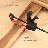 LJHOME 4Pcs Quick Grip Clamps 4 Inch F Clamps One Handed Quick Release view 6
