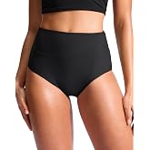 G Gradual Women's High Waisted Bikini Bottoms Tummy Control Swim Bottom | Full Coverage, Full Lining, Stretchy Fabric, for Swimming, Pool, Beach, Bathing Suit Swimsuit Bottoms for Women