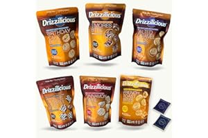 NOBLE CRUNCH Mini Rice Cakes Variety Pack - Birthday, Smores, Salted Caramel, Cookies & Cream, Cinnamon Swirl, French Toast - Organic Lemon, Peach Yerba Mate Teabags