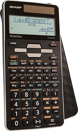 Sharp Calculators El W516tbsl Advanced Scientific Calculator With Writeview 4 Line Display Solar Power - 