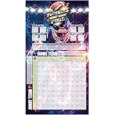 Bambluby Football Squares Pool Board - 35" x 19" Office & Party Game Poster for Football Fans