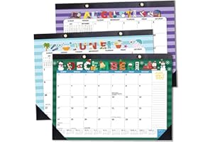 WINDRIO 2024 Calendar Doodle Large Desk Calendar Wall Calendar Monthly Desktop 17"X 12" Calendar Desk Planner Pad Paper Calendar December 2023 - December 2024, Planning and Organizing Home, School, Office