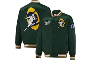 Ultra Game Mens NFL Official Supreme Heritage Satin Jacket