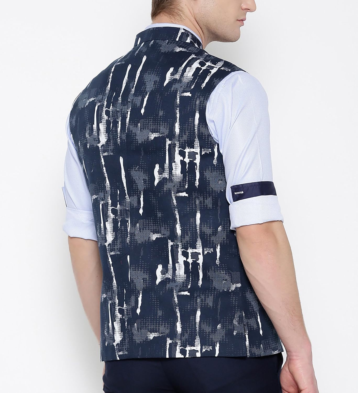 shaftesbury london men's cotton nehru jacket