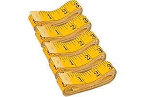 DOMBBFYE Tape Measure, 5 Packs 120 Inch/300cm Dual Scale Measuring Tape for Body Measurements, Sewing Fabric Soft Small Cloth Tailor Waist Tape Measure Body Measuring Tape Weight Loss