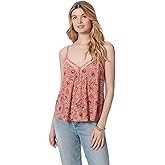 Jessica Simpson Womens Genna Flirty Spaghetti Strap Flowy Cami Top Standard
