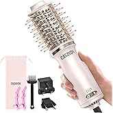 Dual Voltage Hair Dryer Brush for Travel,4 in 1 Blow Dryer Brush,2 Inch Mini Hot Air Brush for Short Hair,Volumizer,120-240V Dual Voltage with European Plug Adapter,OvalBrushBlowDryer for Women(Pink)