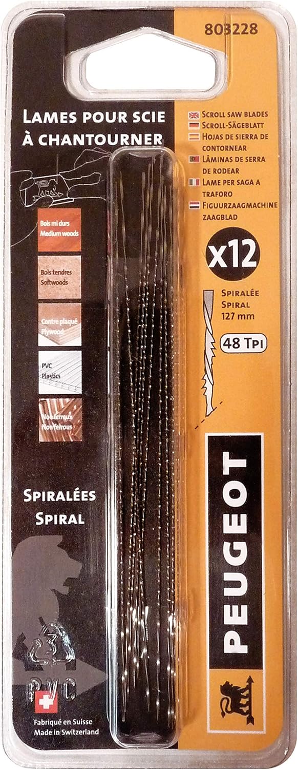 Set De 22 Lames De Scie à Chantourner CONNEX Taifun 130mm - Pour Bois Et Métaux - 5 Types Différents