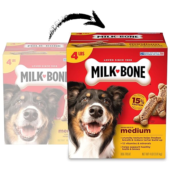 MILK-BONE ORIGINAL BISCUITS, MEDIUM DOG TREATS, 4 LB. BOX