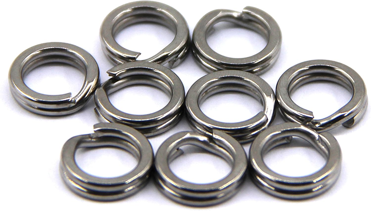 Double Split Rings Heavy Duty Stainless Steel Fishing Split Ring Lure