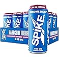 Spike Hardcore Energy Drink - N-Acetyl-L-Tyrosine (NALT), Beta-Alanine, Caffeine, B12-16 Fl Oz (Pack of 12, Blue Raz, Sugar-Free)