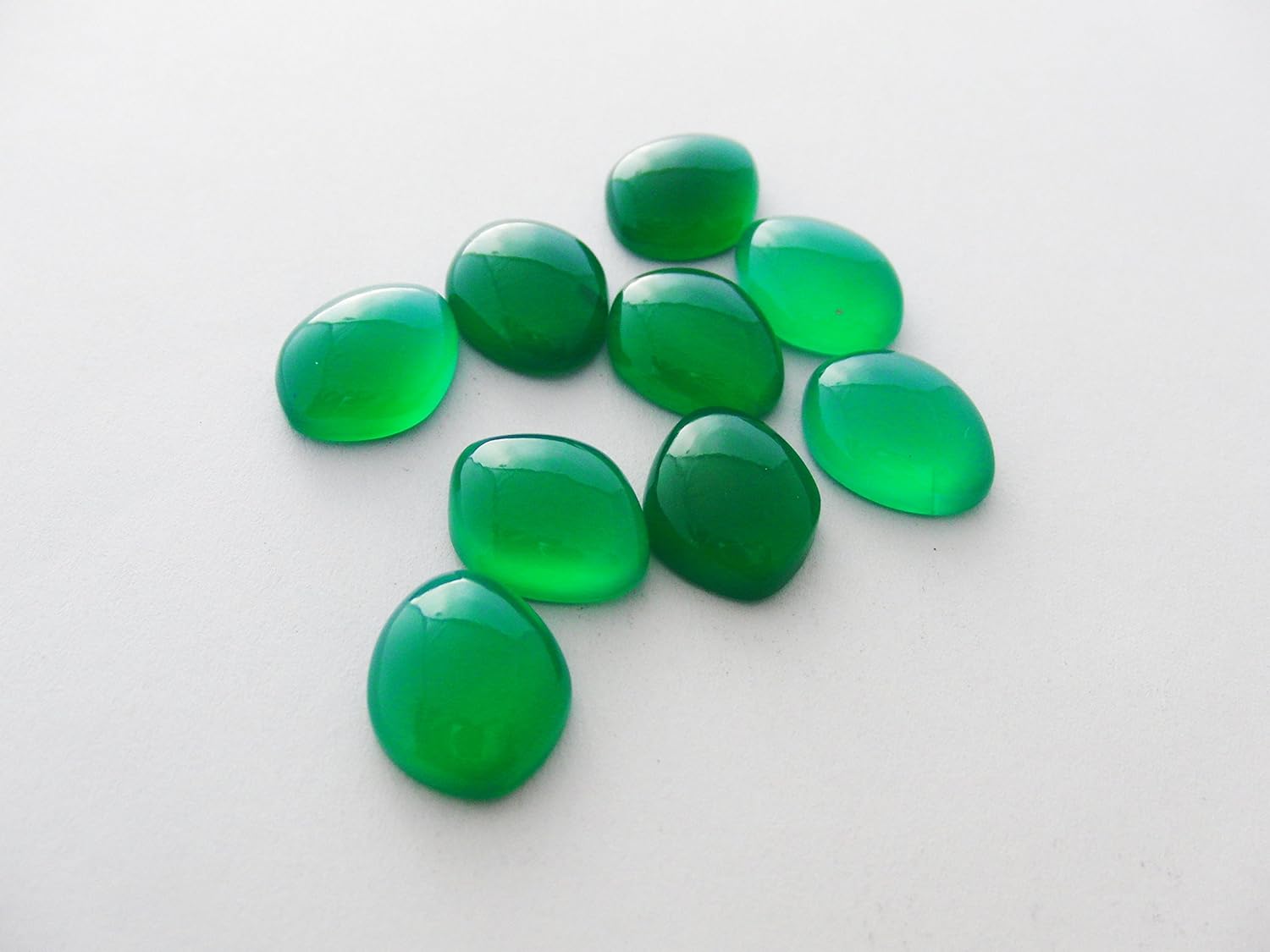 NAtural Green Onyx Gemstones, 12 x15 mm Loose Gemstones