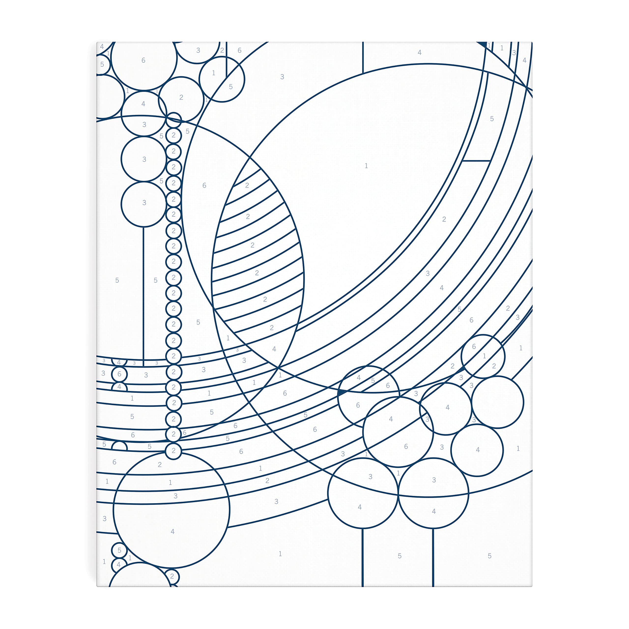 Galison Galison Frank Lloyd Wright March Balloons Paint by Number Kit from Includes 1 Canvas (8” x 10