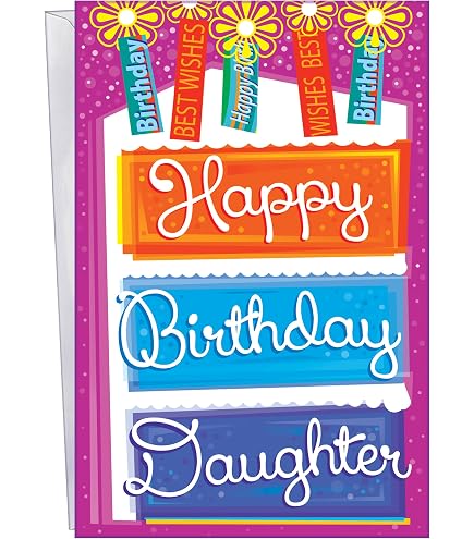 Geburtstagskarte Für Tochter Von Chuck's Card-O-Rama – USA-hergestellt, 25,4 X 19,7 Cm
