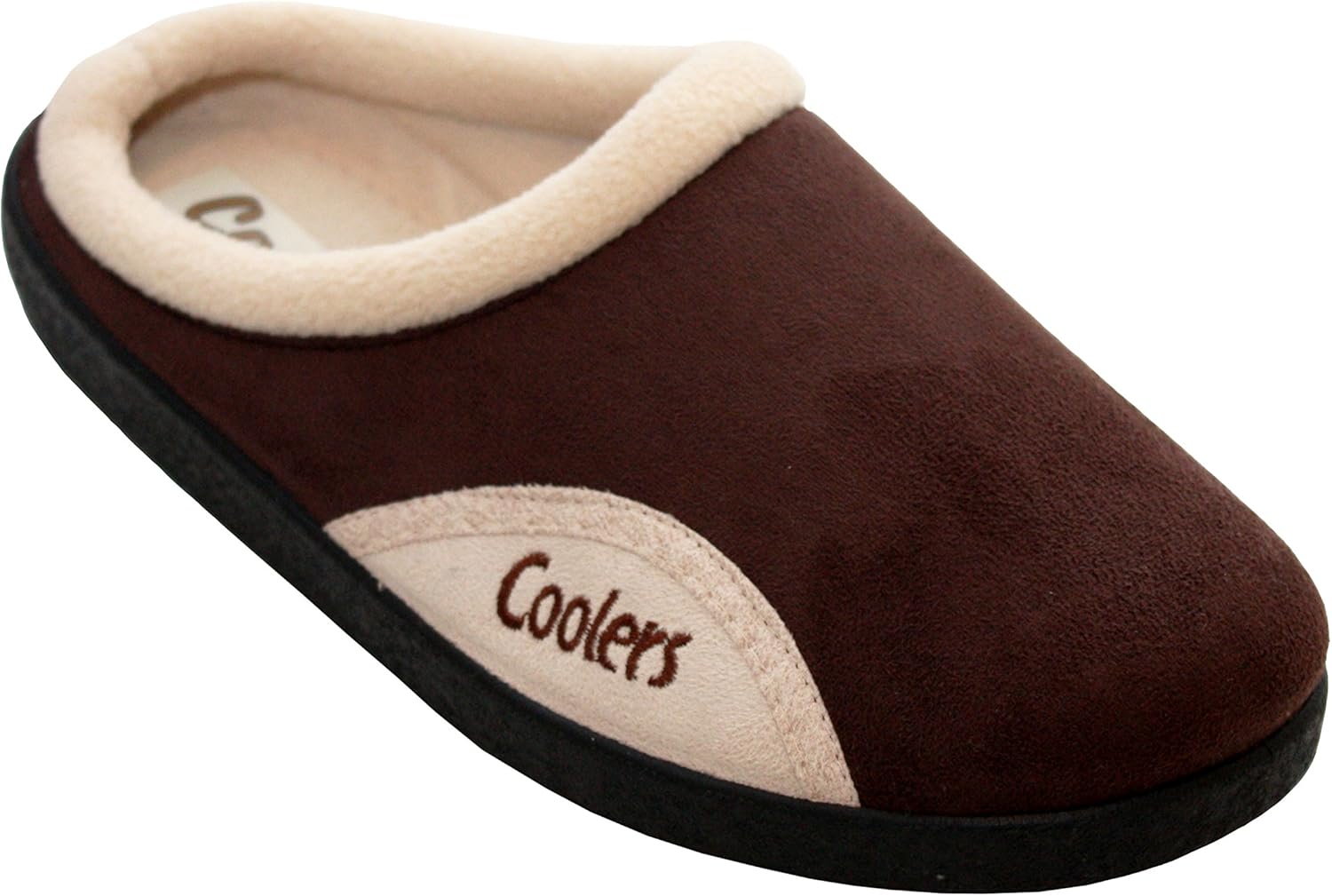 Coolers Mens Gents Slip On Hard Sole Fleece Lined Warm Winter Mules
