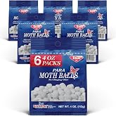 Enoz para Moth Balls, 4 Ounce (Pack of 6) | Kills clothes moths, carpet beetles, eggs &amp; larvae; long-term closet &amp; storage protection with no clinging odor