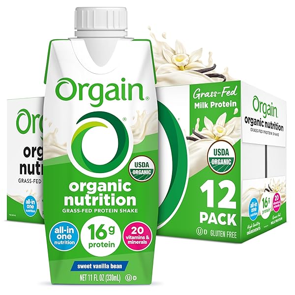 ORGAIN ORGANIC NUTRITIONAL SHAKE, VANILLA BEAN – MEAL...