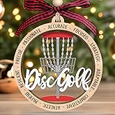 MAPDTWO Disc Golf Ornament - Disc Golf Ornaments for Christmas Tree, Golfer Christmas Ornaments - Frisbee Golfers Gifts for Him, Men, Husband, Lovers - Disk Golfer Gifts - 2 Layered Wood Ornament 2025