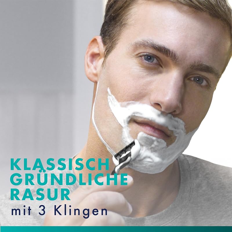 Mach 3 Klingen Herren, 24 Original Rasierklingen, Blau