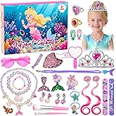 Advent Calendar 2025 Girls Mermaid Set Surprise Box for Girls Mermaid Princess Jewelry Accessories Christmas Countdown Gifts Stocking Stuffers