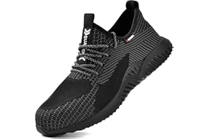 SUADEX Steel Toe Shoes for Men Women Indestructible Steel Toe Sneakers Lightweight Work Safety Shoes Puncture Proof Composite Toe