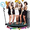 MWE 360 Photo Booth Machine for Parties with Flight Case,Logo Customization,Software APP Remote Automatic 360 Spin Camera Video Booth for 5-7 People (45.3"+Flight Case)