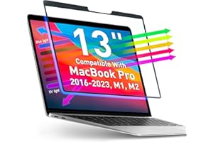 Removable Blue Light Screen Protector Compatible With MacBook Pro 13" 2016, 2017, 2018, 2019, 2020, 2021, 2022, 2023, M1, M2 