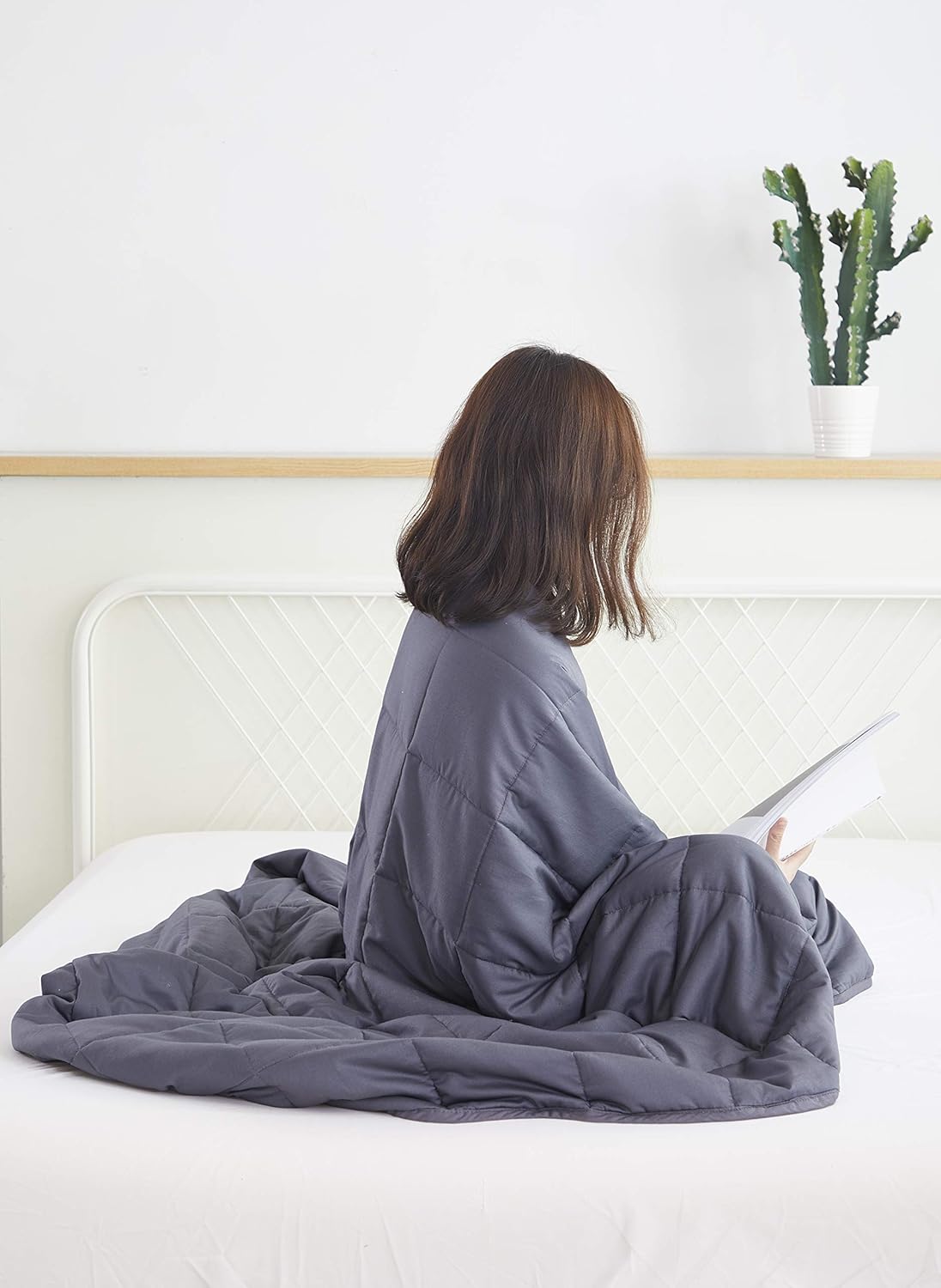 DECMAY Weighted Blanket Premiumgrade for Adult Fall Asleep Faster,Uses