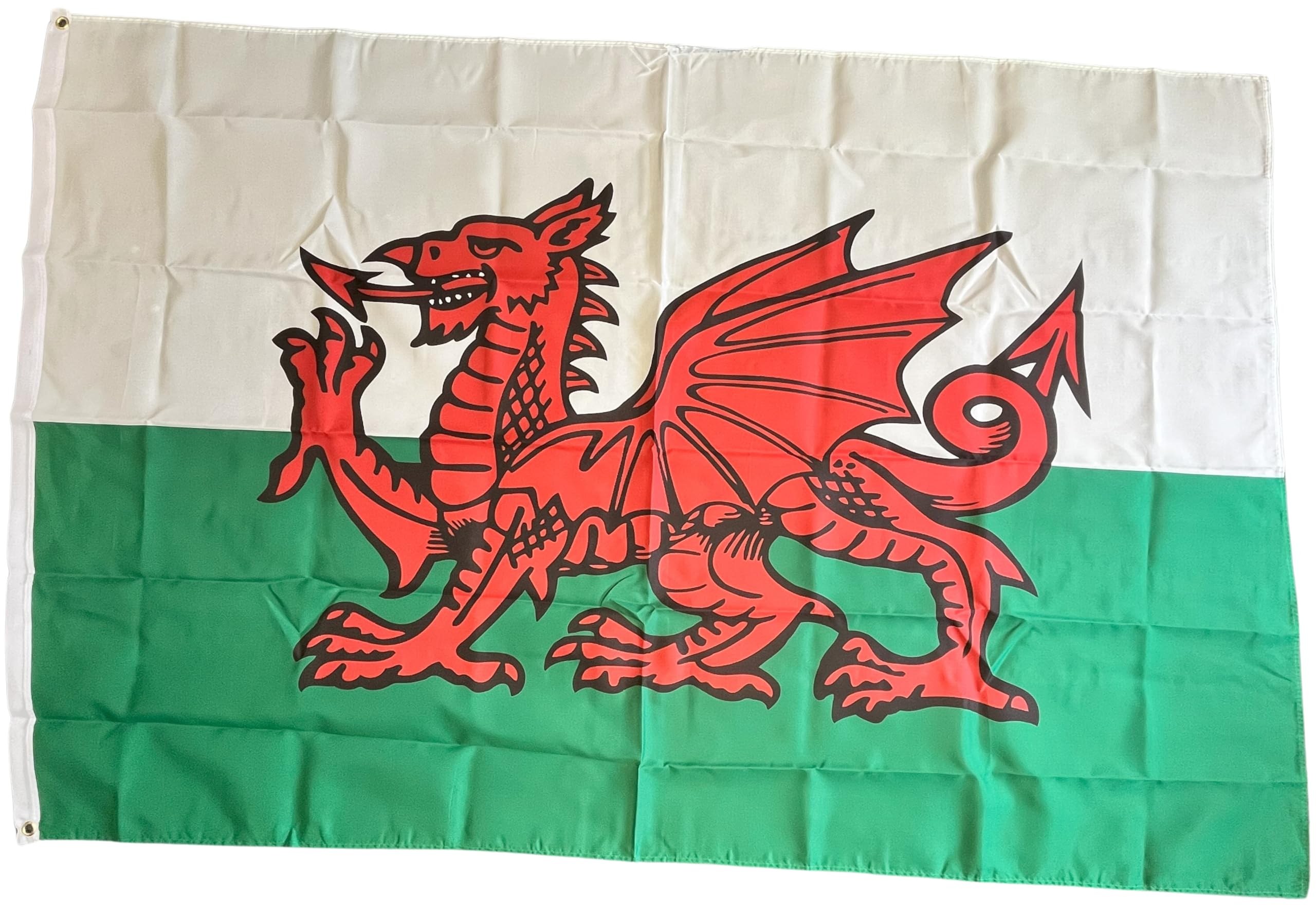 NWFlags 6ft x 4ft Wales Flag | 75d Premium Polyester Large Welsh Flag | 2 Eyelets