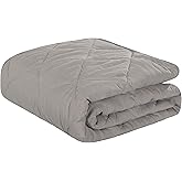 NTBAY Down Alternative Toddler Comforter, Lightweight and Warm Solid Color Baby Crib Quilted Blanket, 39x47 inches, Smoke Grey