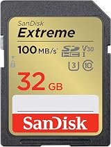 SanDisk 32GB Extreme SDHC UHS-I U3 V30 100MB/s 60MB/s Shot Speeds view 1