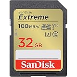 SanDisk 32GB Extreme SDHC UHS-I Memory Card - C10, U3, V30, 4K, UHD, SD Card - SDSDXVT-032G-GNCIN