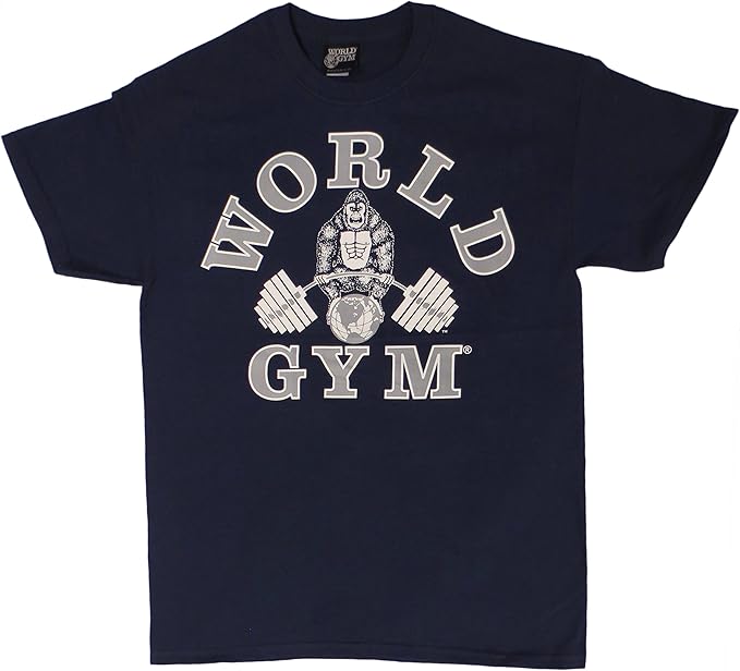 World Gym W101 - Camiseta clásica con logotipo de Gorilla - Azul ...