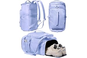 USELIKE Gym Bag for Women Workout Gym Backpack with Shoe Compartment Sports Duffel Bag Multiple Pockets 30L (Lavender)