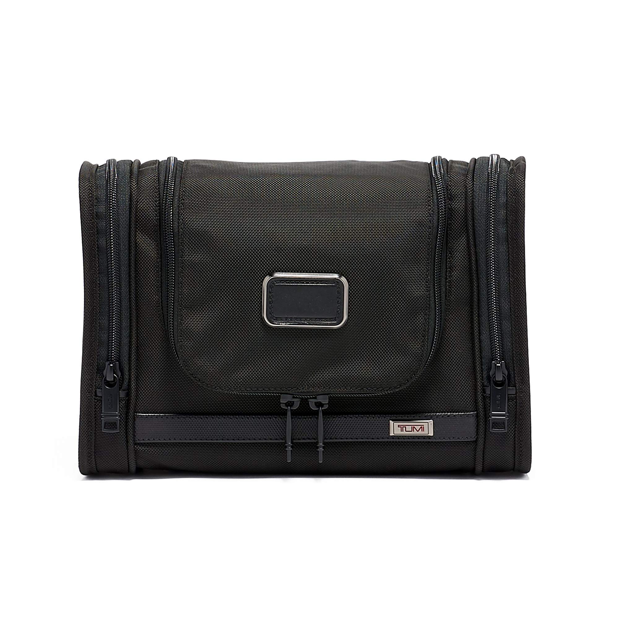 TUMI Alpha Hanging Travel Kit - Toiletries and Cosmetics Organizer - Travel Essentials Bag with Hooks & Pockets - Black