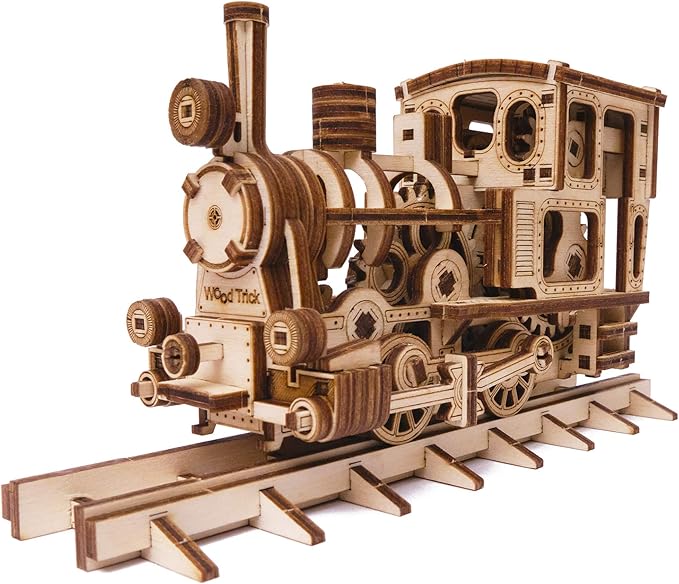 Wood Trick Train 3D Wooden Puzzle for Adults and Kids to Build 6x4
