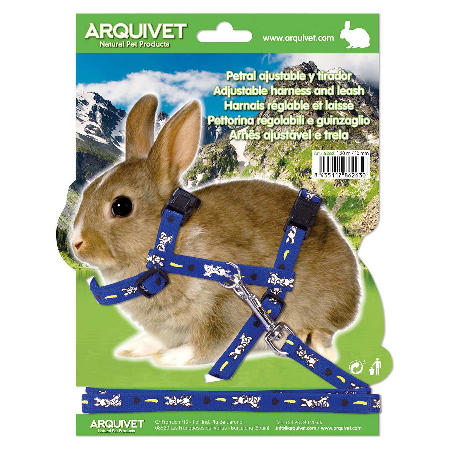 Arquivet 8435117862630 – Petral AJUST Printed Rabbit