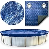 SWIMLINE Super Guard Above Ground Winter Pool Cover for 24 Ft Round Pools | Blocks Sunlight, Keeps Out Leaves, Snow &amp; Debris For An Easy Spring Opening, Cable &amp; Winch Included, Prepares Pool For Winter