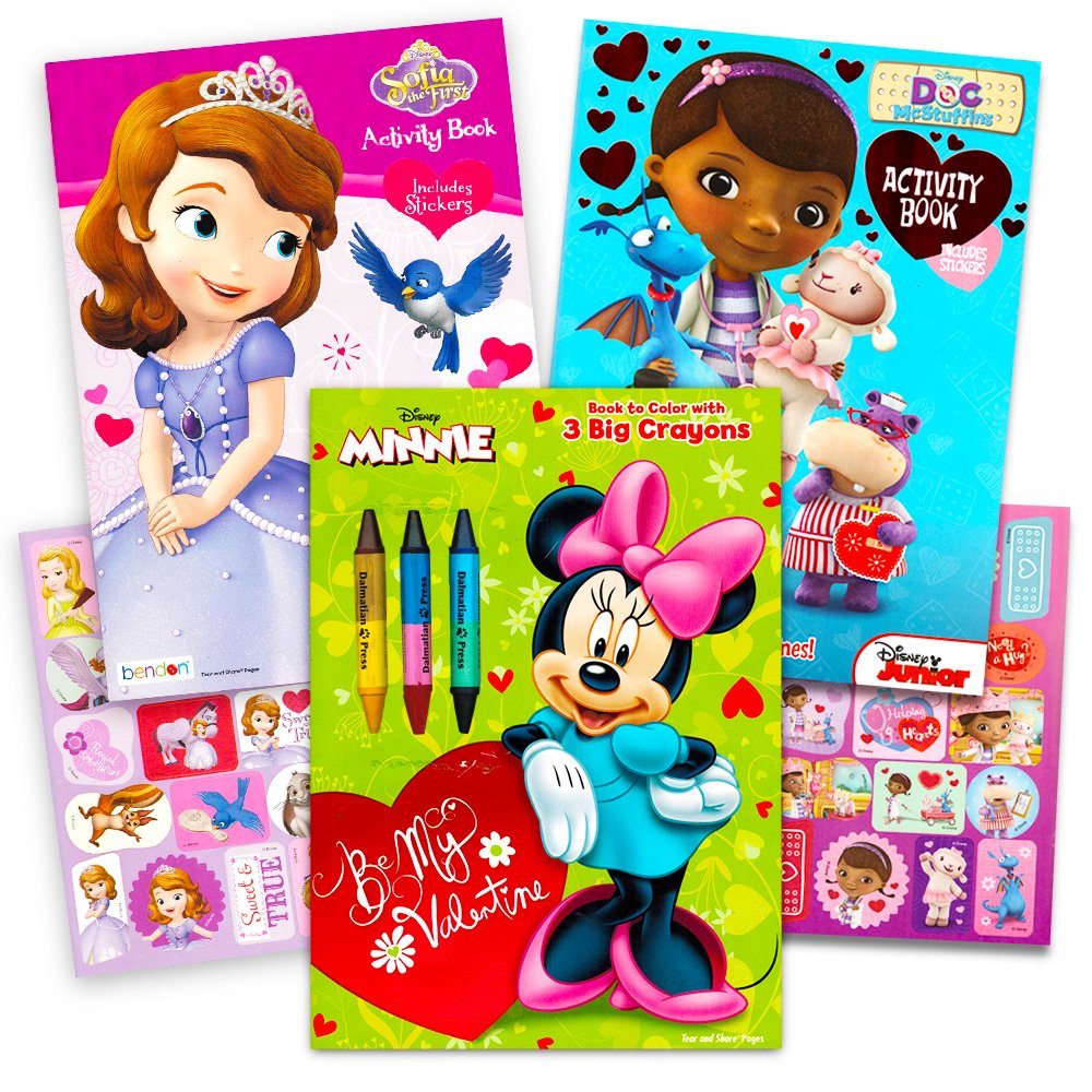 Disney Valentines Day Coloring Books for Kids Toddlers Super Set with